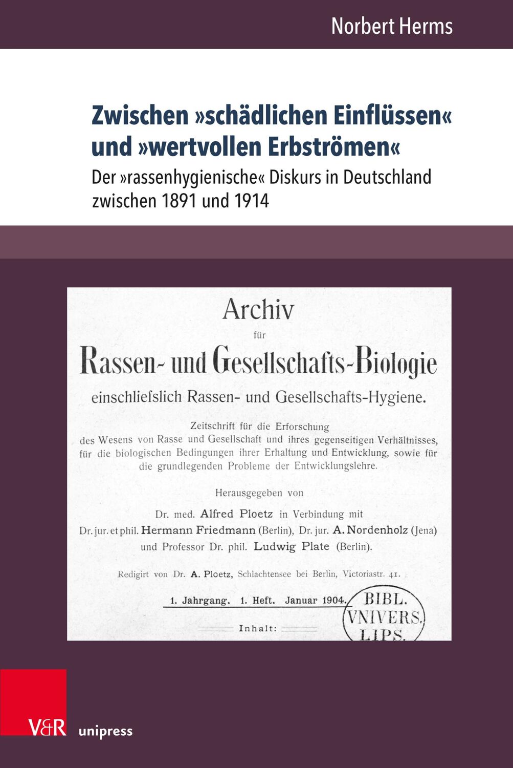 Cover: 9783847110729 | Zwischen »schädlichen Einflüssen« und »wertvollen Erbströmen« | Herms