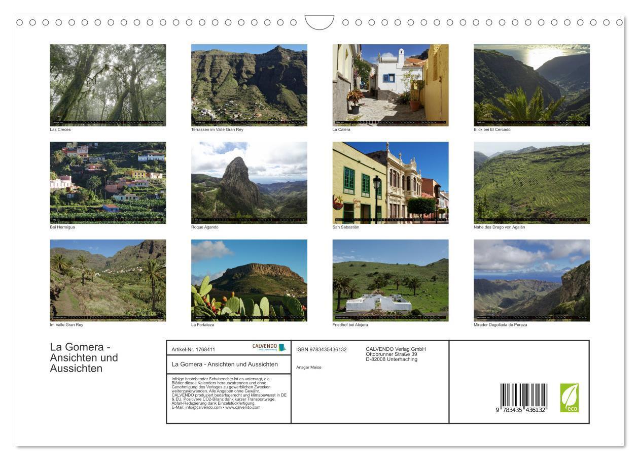 Bild: 9783435436132 | La Gomera - Ansichten und Aussichten (Wandkalender 2025 DIN A3...