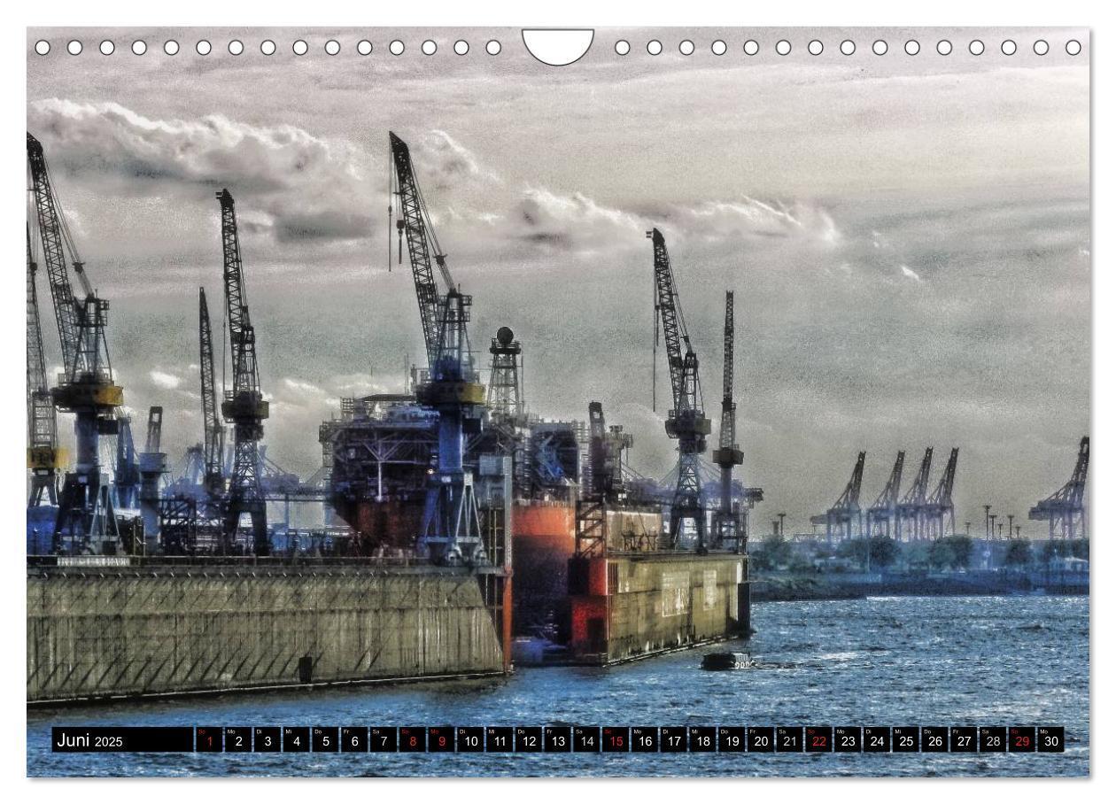 Bild: 9783435690640 | Faszination Hafen - Hamburg (Wandkalender 2025 DIN A4 quer),...