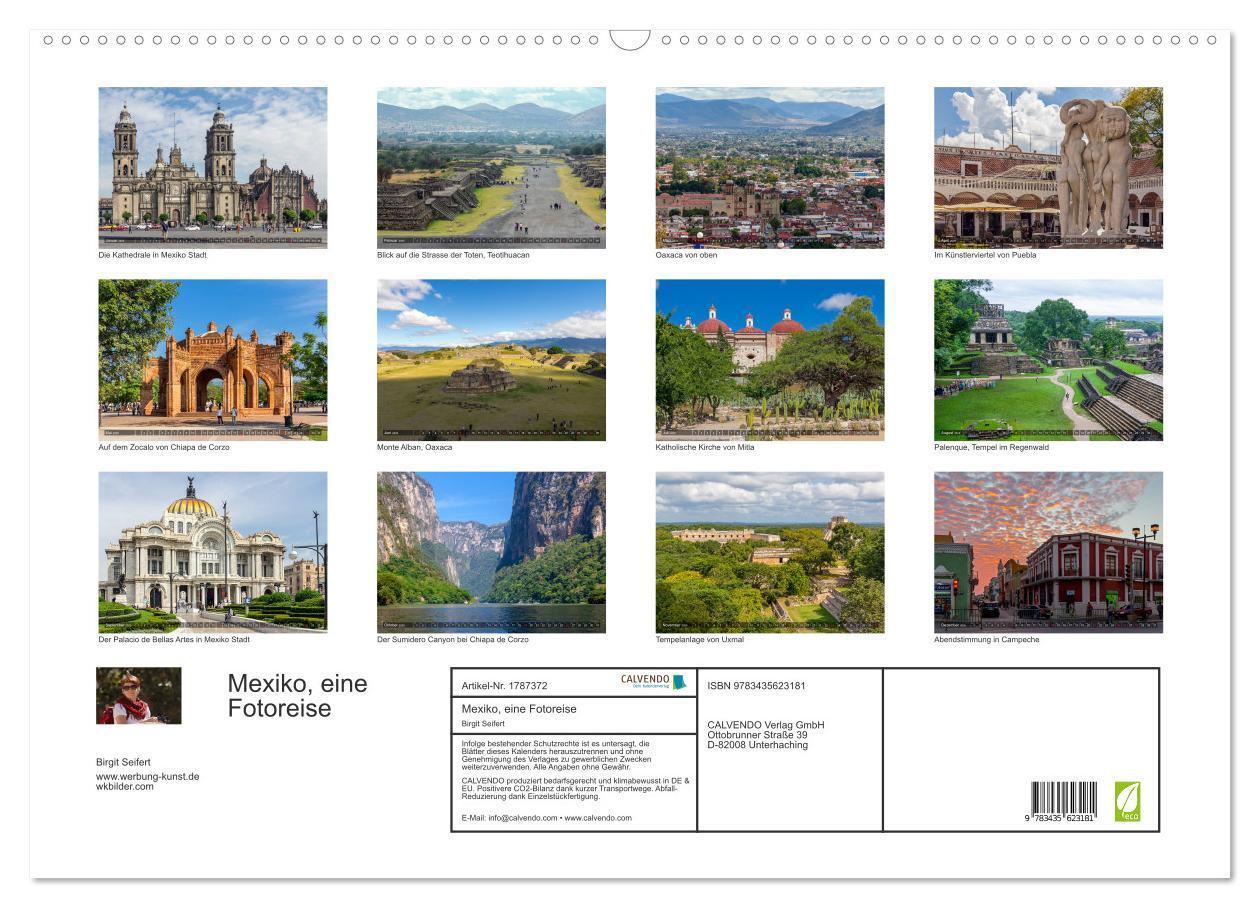 Bild: 9783435623181 | Mexiko, eine Fotoreise (Wandkalender 2025 DIN A2 quer), CALVENDO...