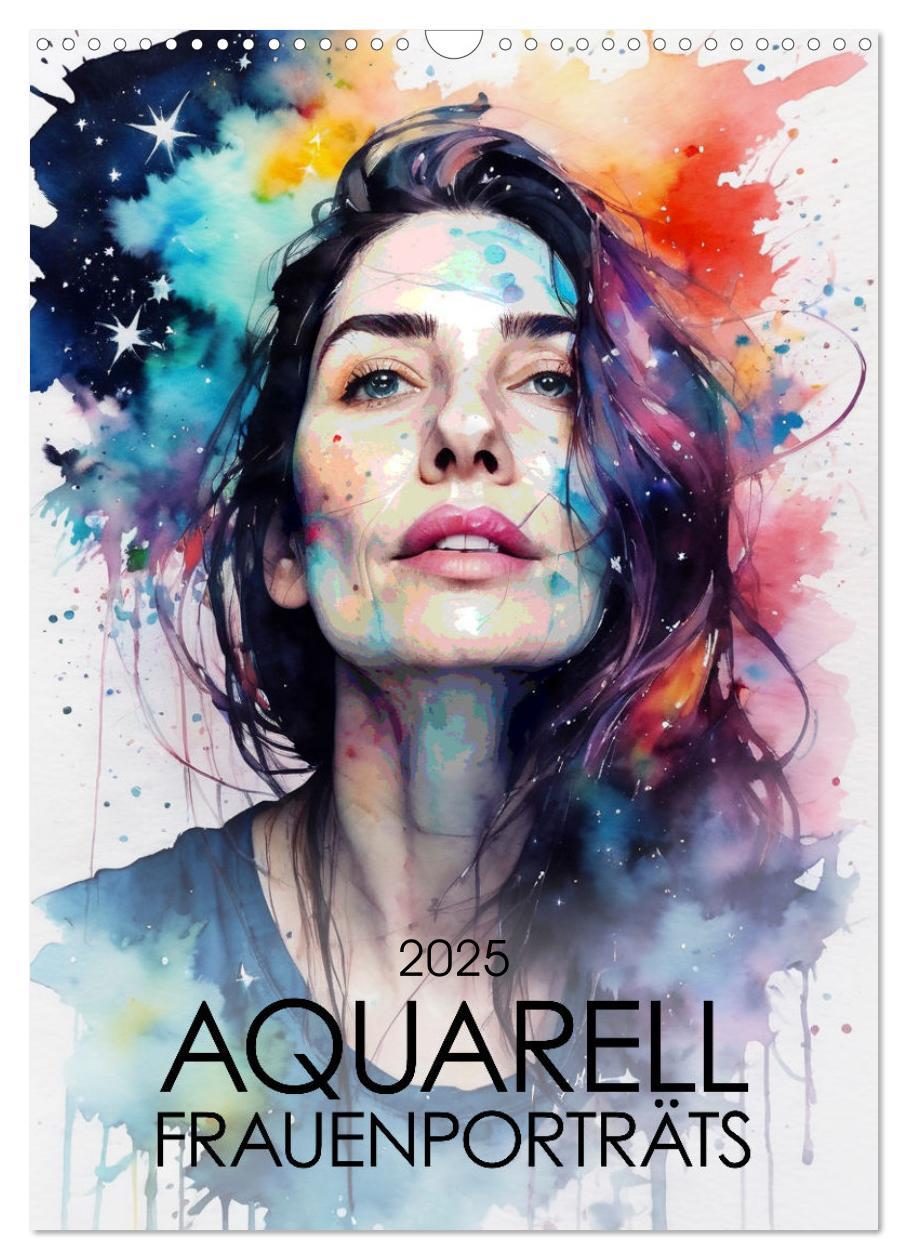 Cover: 9783383791055 | Aquarell-Frauenporträts (Wandkalender 2025 DIN A3 hoch), CALVENDO...