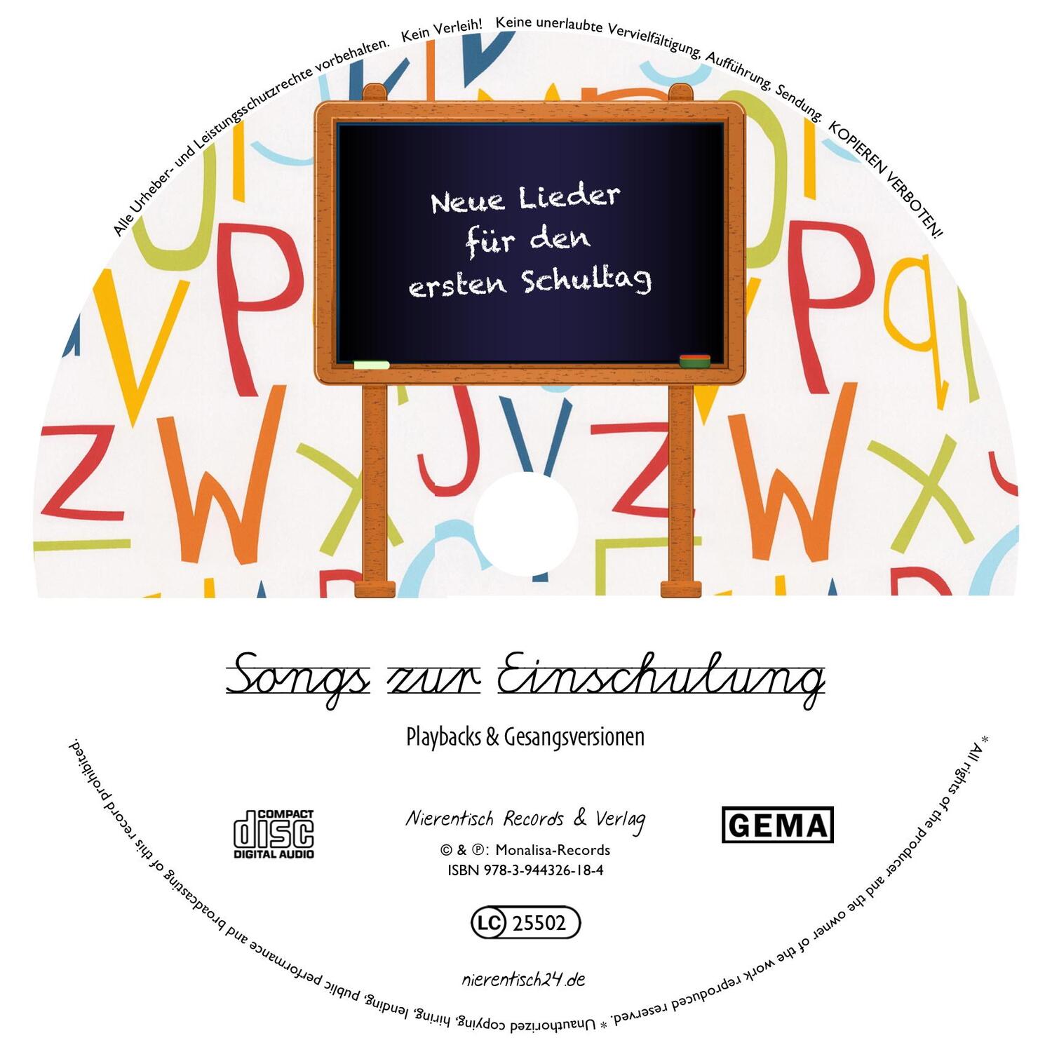 Bild: 9783944326184 | Songs zur Einschulung | Neue Lieder für den ersten Schultag | Kossak