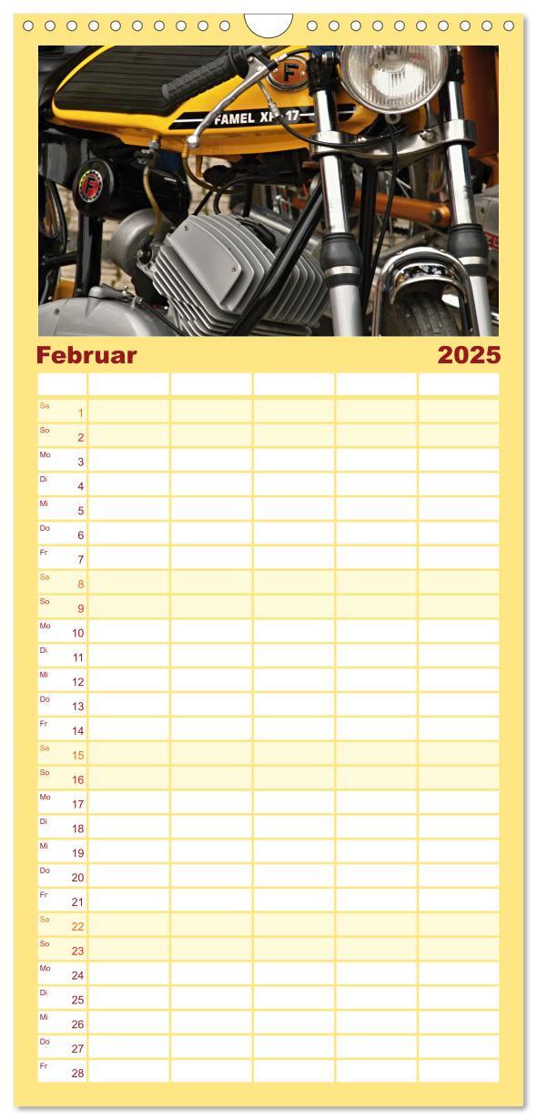 Bild: 9783457099605 | Familienplaner 2025 - Vintage Mopeds mit 5 Spalten (Wandkalender,...