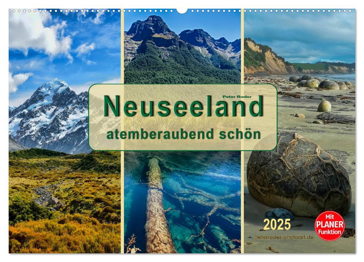 Cover: 9783435486892 | Neuseeland - atemberaubend schön (Wandkalender 2025 DIN A2 quer),...