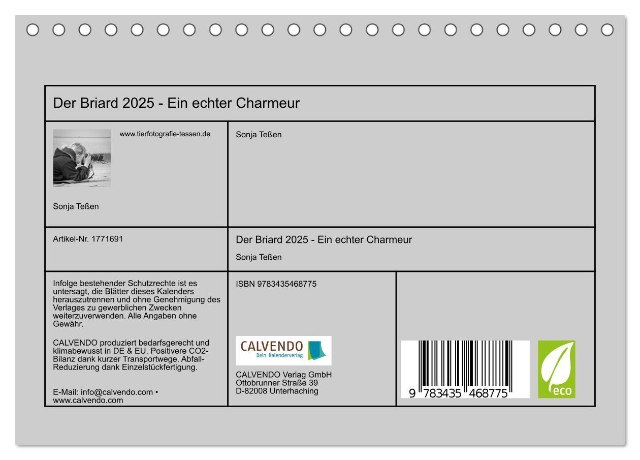 Bild: 9783435468775 | Der Briard 2025 - Ein echter Charmeur (Tischkalender 2025 DIN A5...