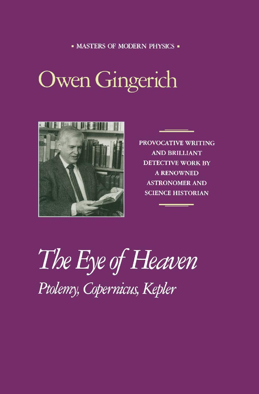 Cover: 9780883188637 | The Eye of Heaven | Ptolemy, Copernicus, Kepler | Owen Gingerich