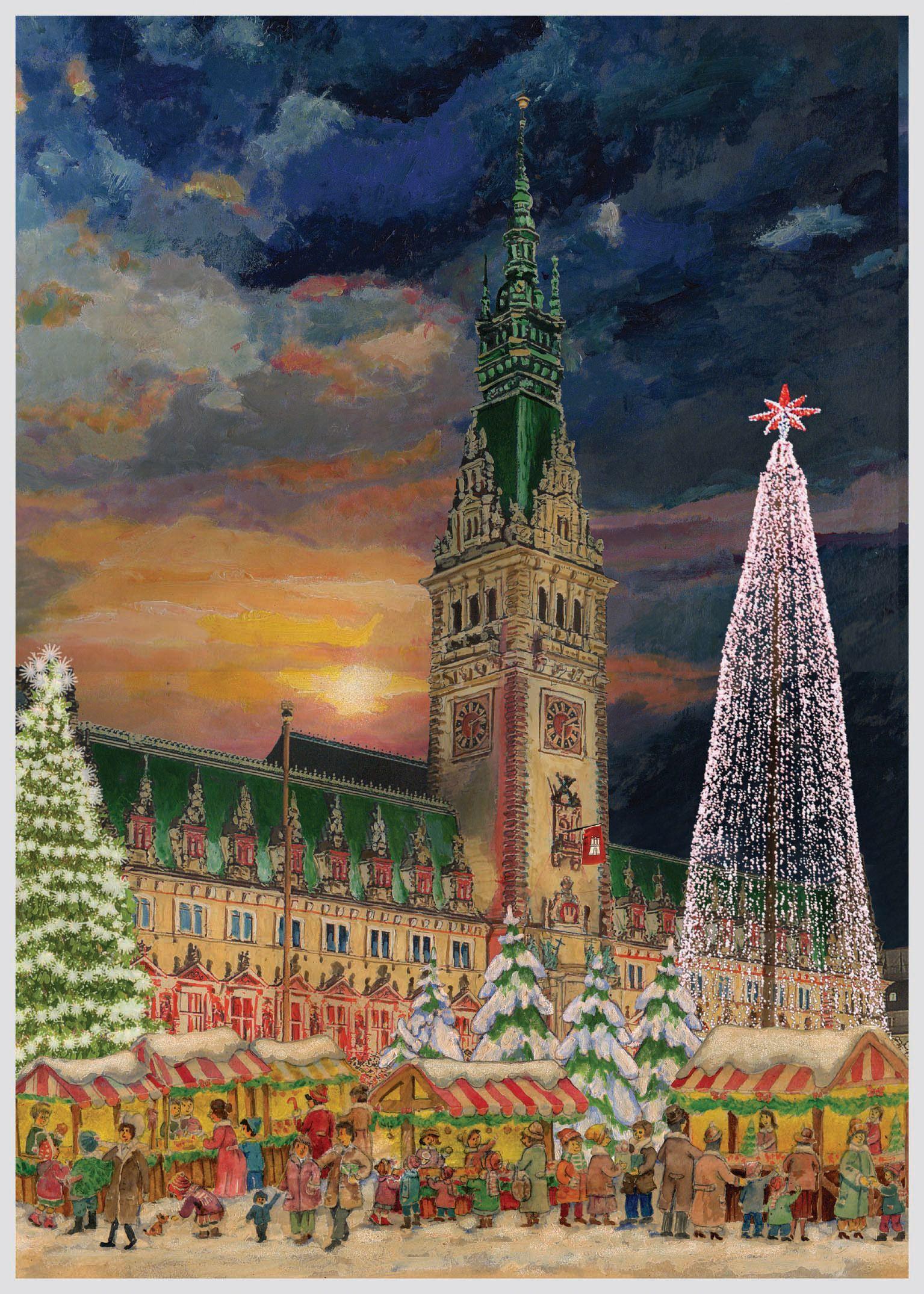 Cover: 4025985993266 | Adventskalender "Hamburg" | Papier-Adventskalender | Piotre | Kalender