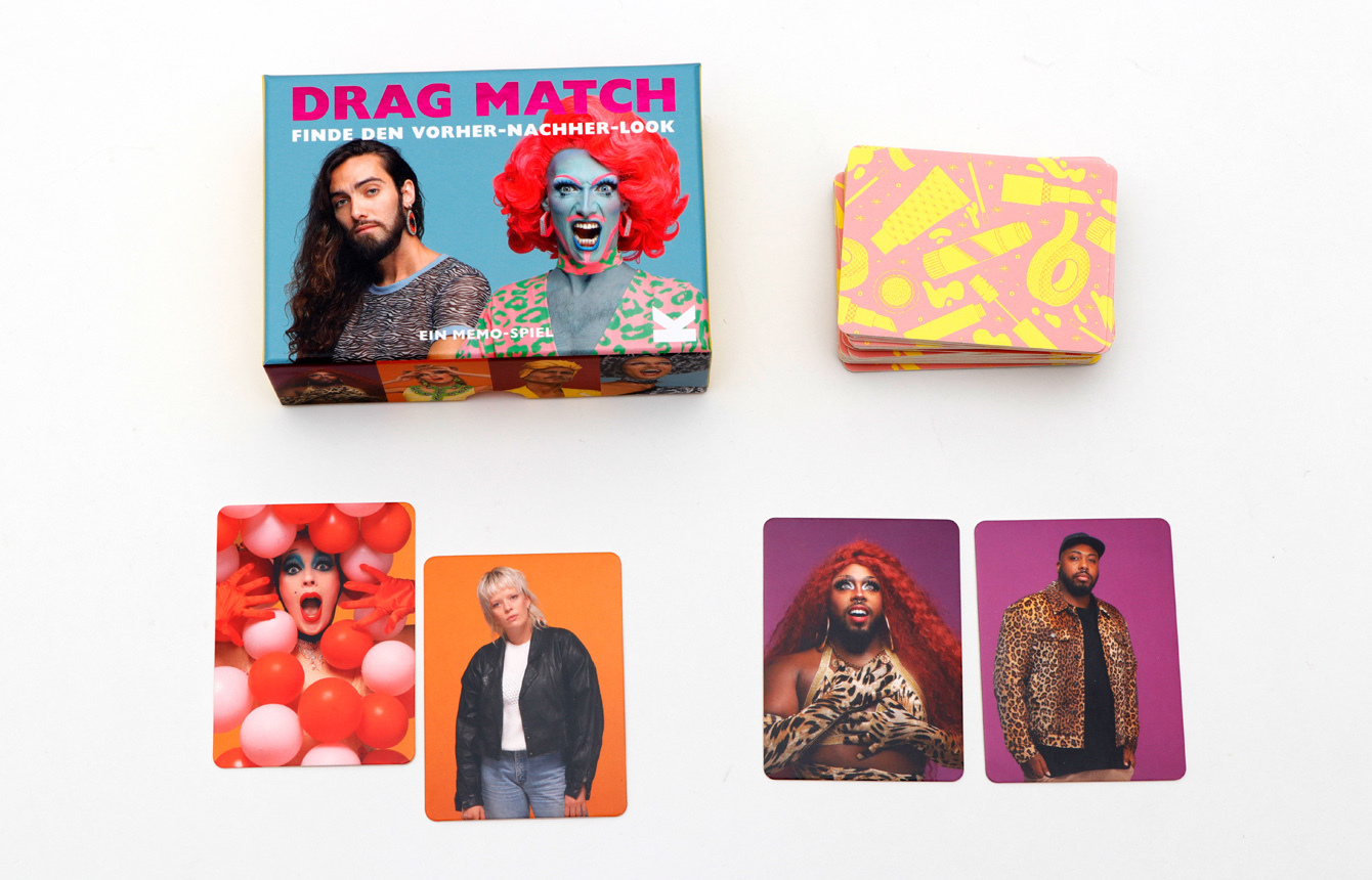 Bild: 9783962442026 | Drag Match (Spiel) | Finde den Vorher-Nachher-Look. Ein Memo-Spiel