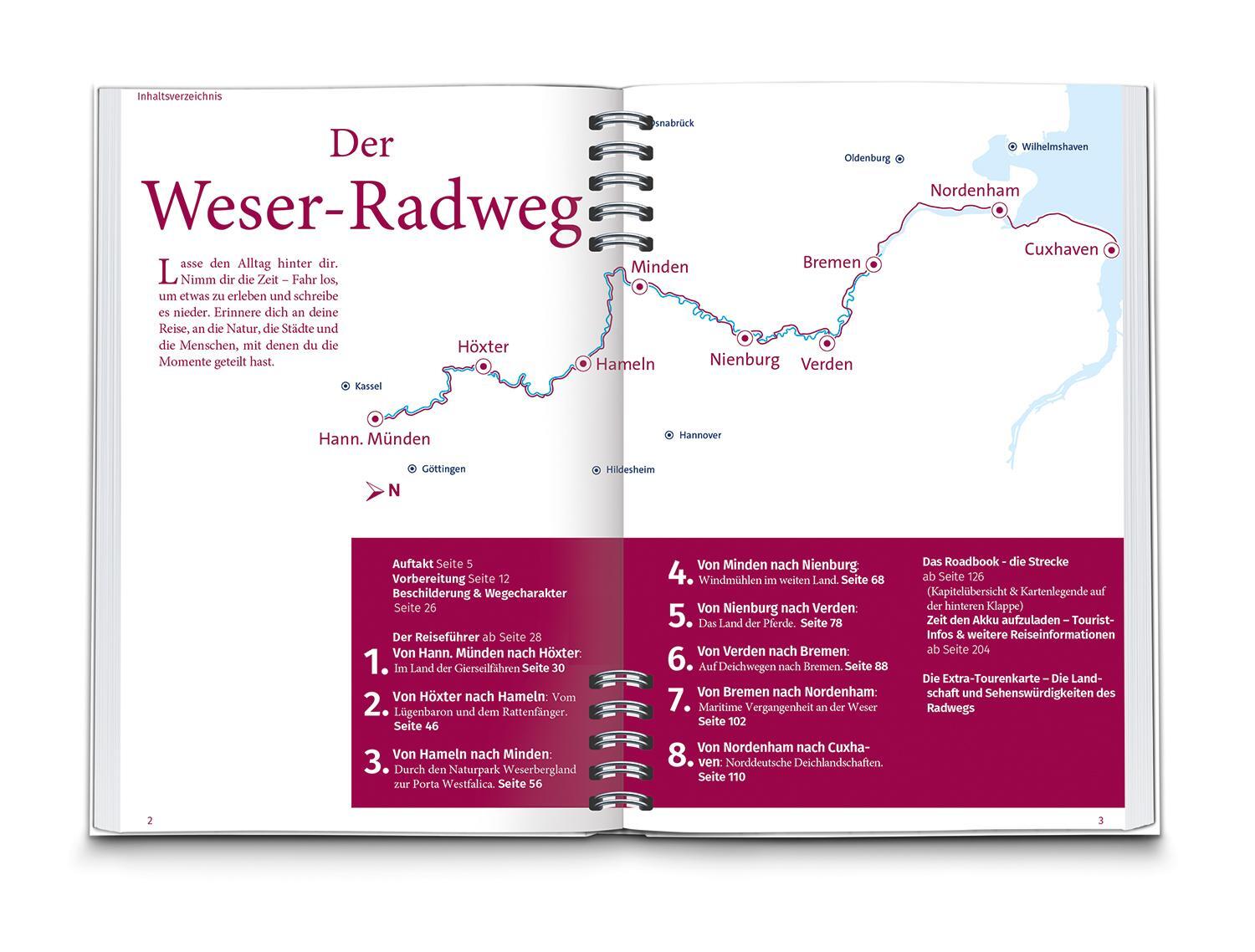 Bild: 9783991217817 | KOMPASS Radreiseführer Weser-Radweg | Taschenbuch | Spiralbindung