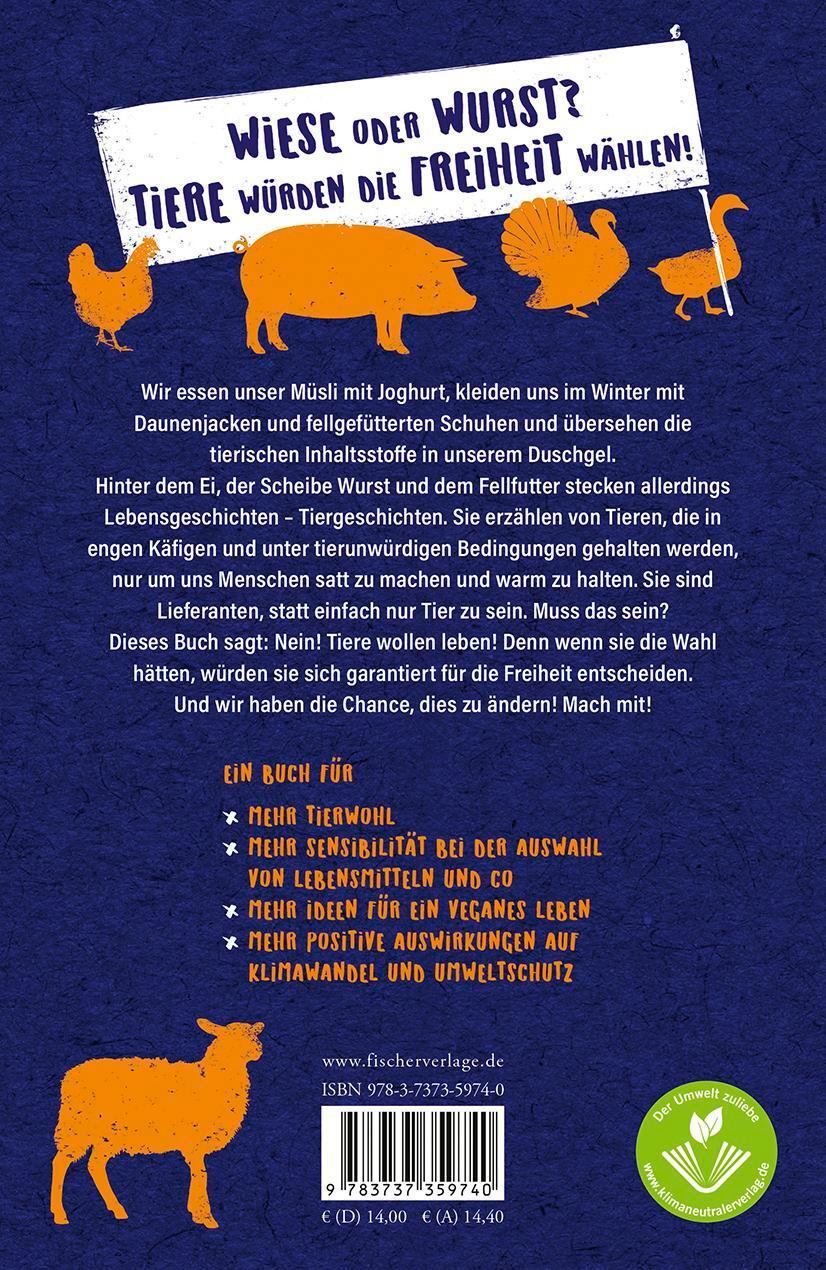 Rückseite: 9783737359740 | Tiere wollen leben! | Hilal Sezgin | Taschenbuch | 272 S. | Deutsch