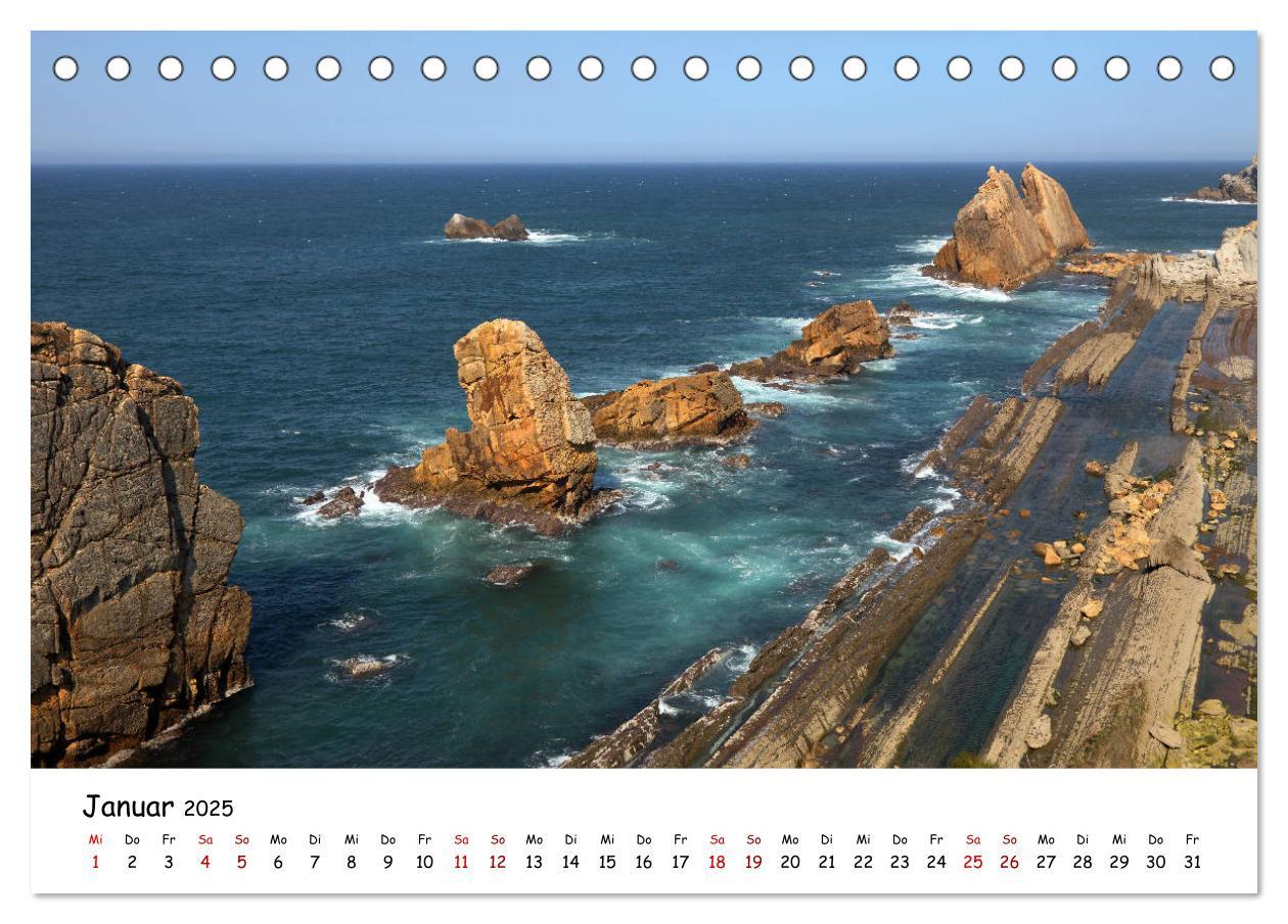 Bild: 9783435383733 | Nordspanien (Tischkalender 2025 DIN A5 quer), CALVENDO Monatskalender