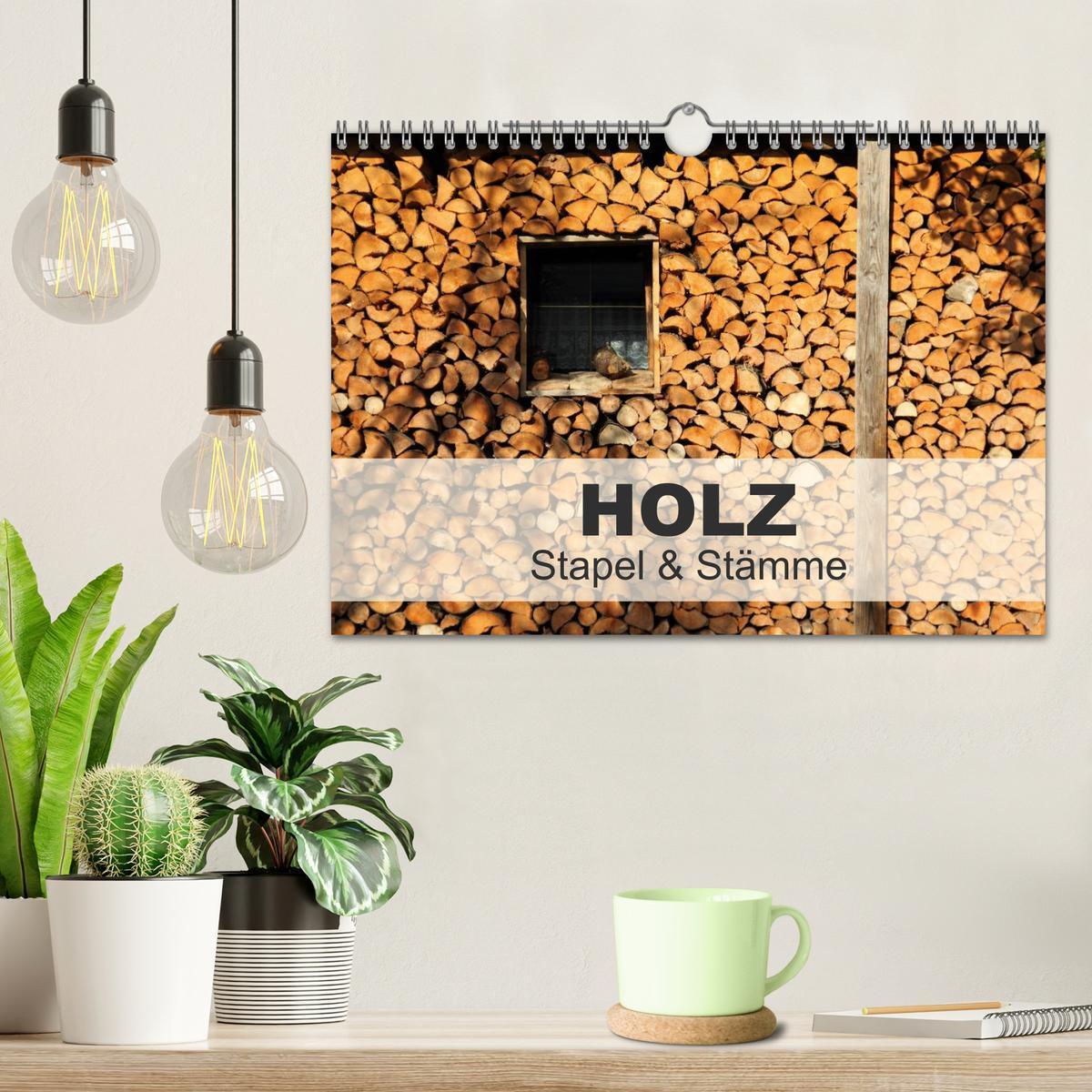 Bild: 9783435659807 | HOLZ - Stapel und Stämme (Wandkalender 2025 DIN A4 quer), CALVENDO...