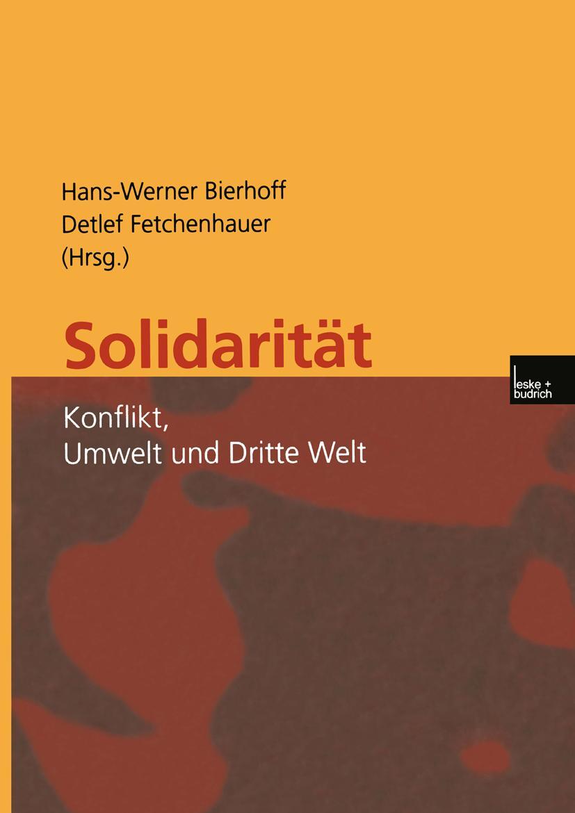 Cover: 9783810030887 | Solidarität | Konflikt, Umwelt und Dritte Welt | Fetchenhauer (u. a.)