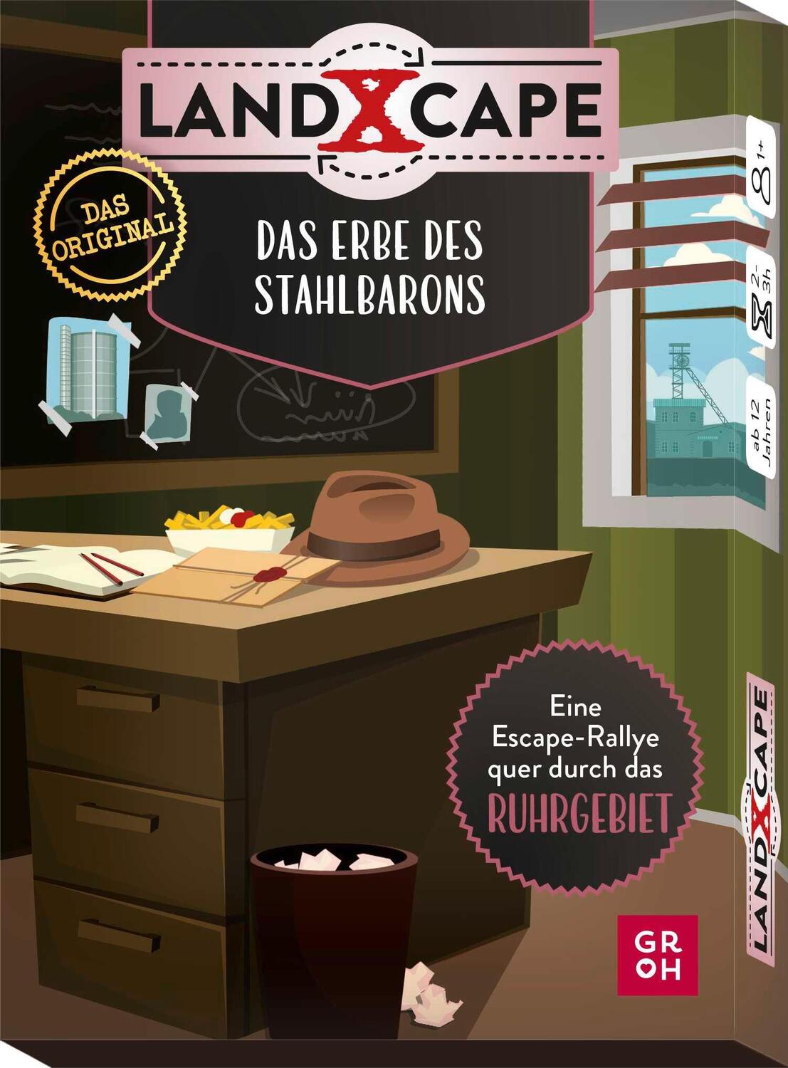 Cover: 4036442010242 | LandXcape - Das Erbe des Stahlbarons | Jörg Benne | Spiel | Schachtel