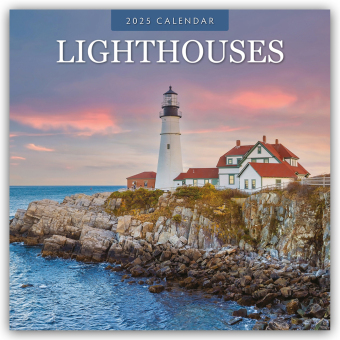 Cover: 9781804425893 | Lighthouses - Leuchttürme 2025 - 16-Monatskalender | Ltd | Kalender