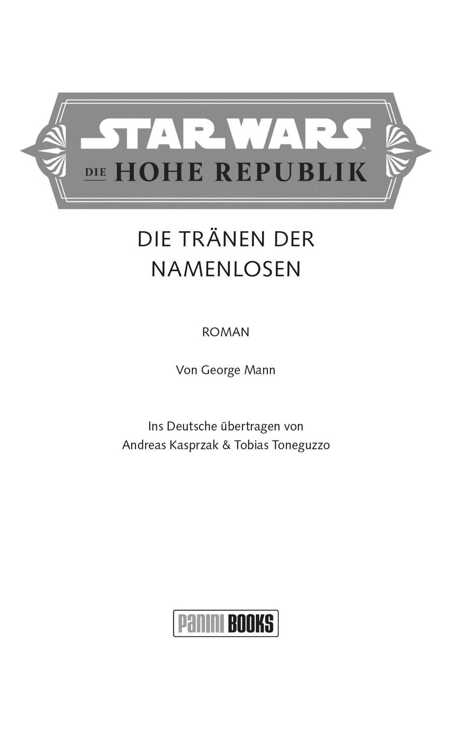 Bild: 9783833245664 | Star Wars: Die Hohe Republik - Die Tränen der Namenlosen | George Mann