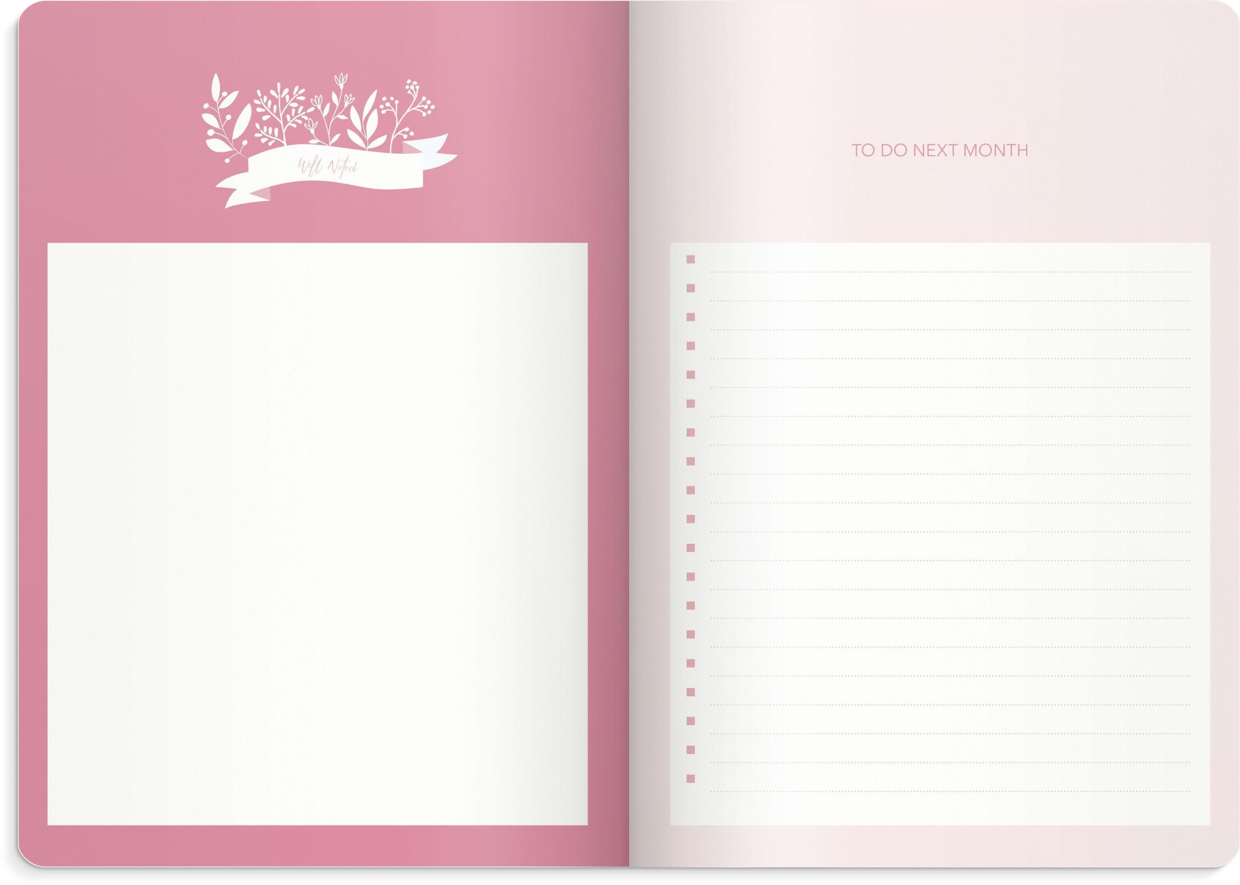 Bild: 7392620105108 | Burde Week Planner undated pink | Terminplaner Undatiert | Taschenbuch