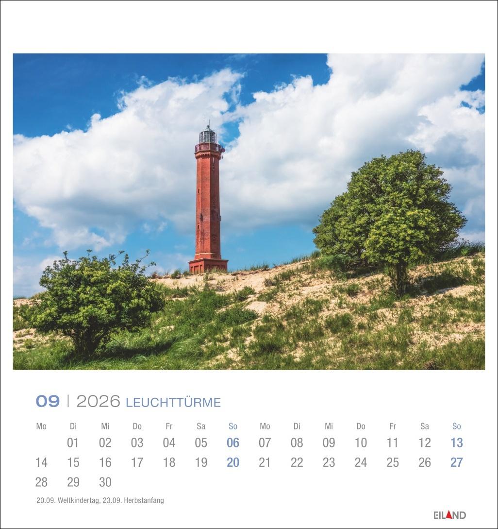 Bild: 9783964023766 | Leuchttürme Postkartenkalender 2026 - An der Nord- und Ostseeküste