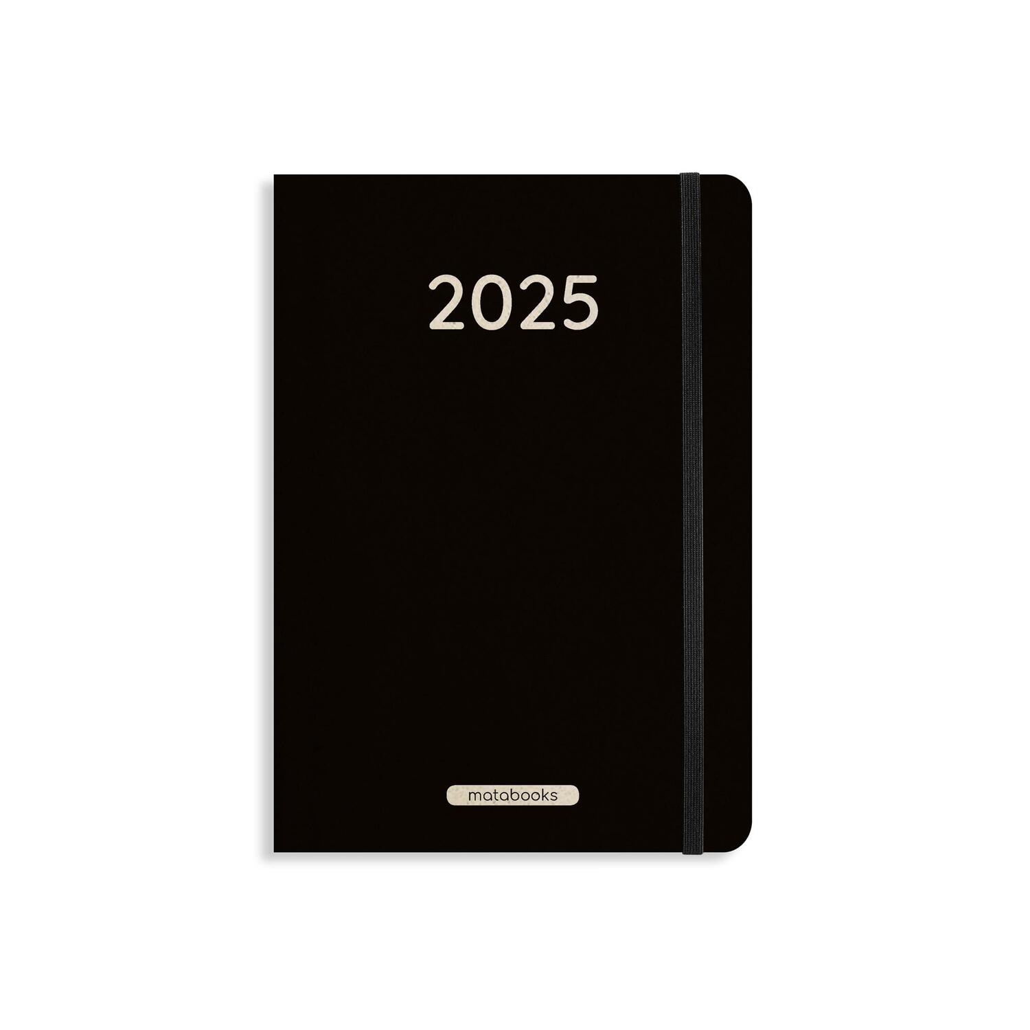 Cover: 4260626413080 | matabooks - A5 Kalender Samaya 2025 Farbe: Black (DE/EN) | Matabooks