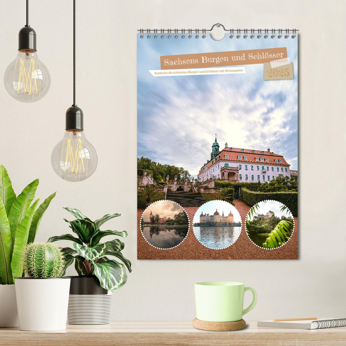 Bild: 9783435883660 | Sachsens Burgen und Schlösser mit Ortsangaben (Wandkalender 2025...