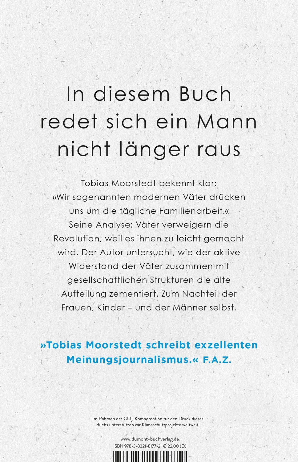 Rückseite: 9783832181772 | Wir schlechten guten Väter | Tobias Moorstedt | Buch | 224 S. | 2022