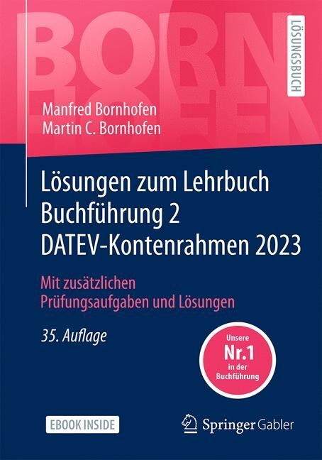 Cover: 9783658433109 | Lösungen zum Lehrbuch Buchführung 2 DATEV-Kontenrahmen 2023, m. 1...