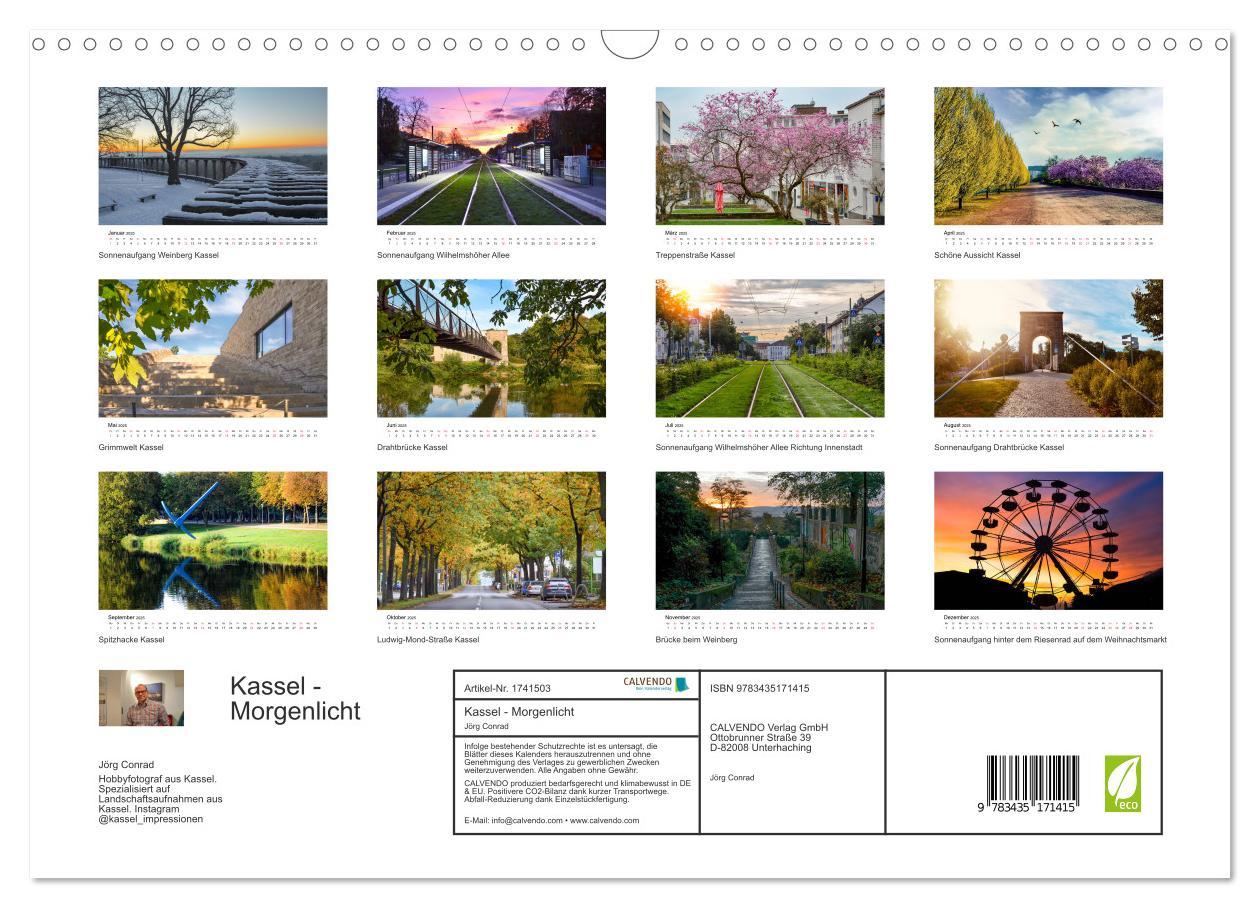 Bild: 9783435171415 | Kassel - Morgenlicht (Wandkalender 2025 DIN A3 quer), CALVENDO...