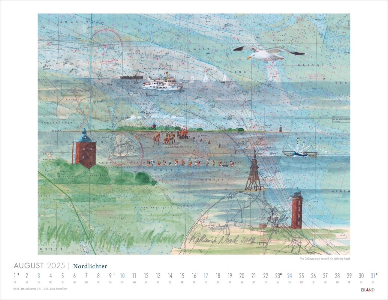 Bild: 9783964023667 | Nordlichter - See(h)karten Kalender 2025 | Katharina Noack | Kalender