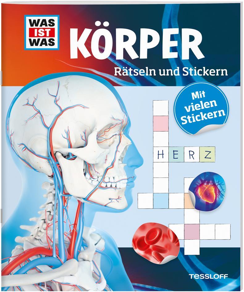 Cover: 9783788621759 | WAS IST WAS Rätseln und Stickern: Körper | Lisa Hebler | Taschenbuch