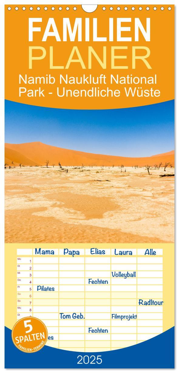 Cover: 9783457188132 | Familienplaner 2025 - Namib Naukluft National Park - Unendliche...