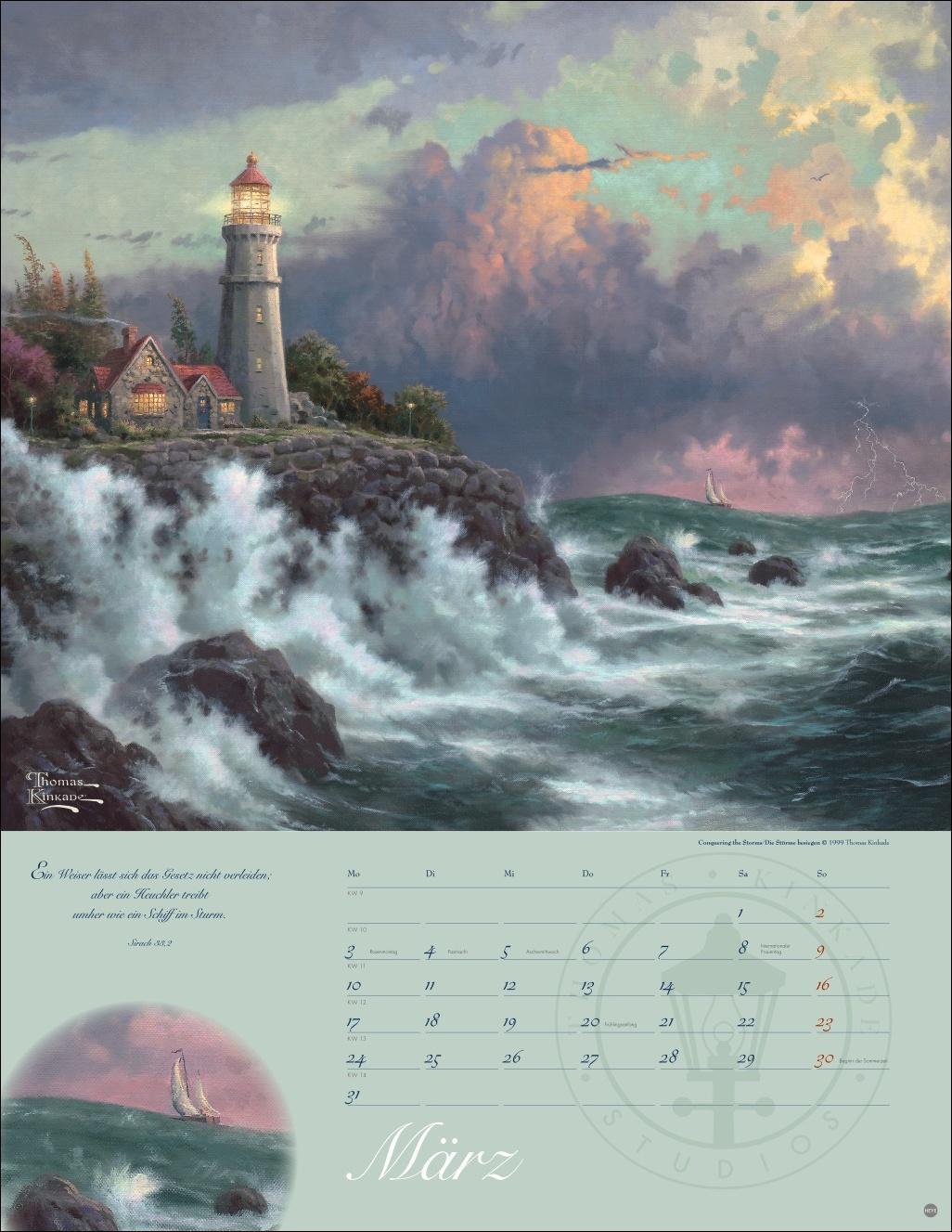 Bild: 9783756405350 | Thomas Kinkade: Land im Licht Kalender 2025 | Thomas Kinkade | 14 S.