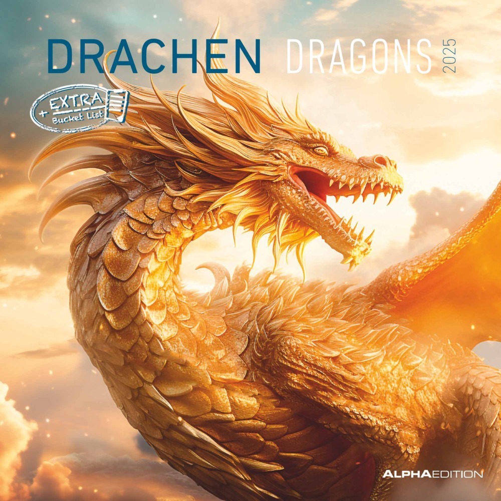 Cover: 4251732344320 | Alpha Edition - Drachen 2025 Broschürenkalender, 30x30cm, Kalender...