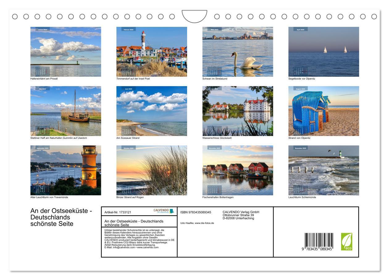 Bild: 9783435089345 | An der Ostseeküste - Deutschlands schönste Seite (Wandkalender 2025...