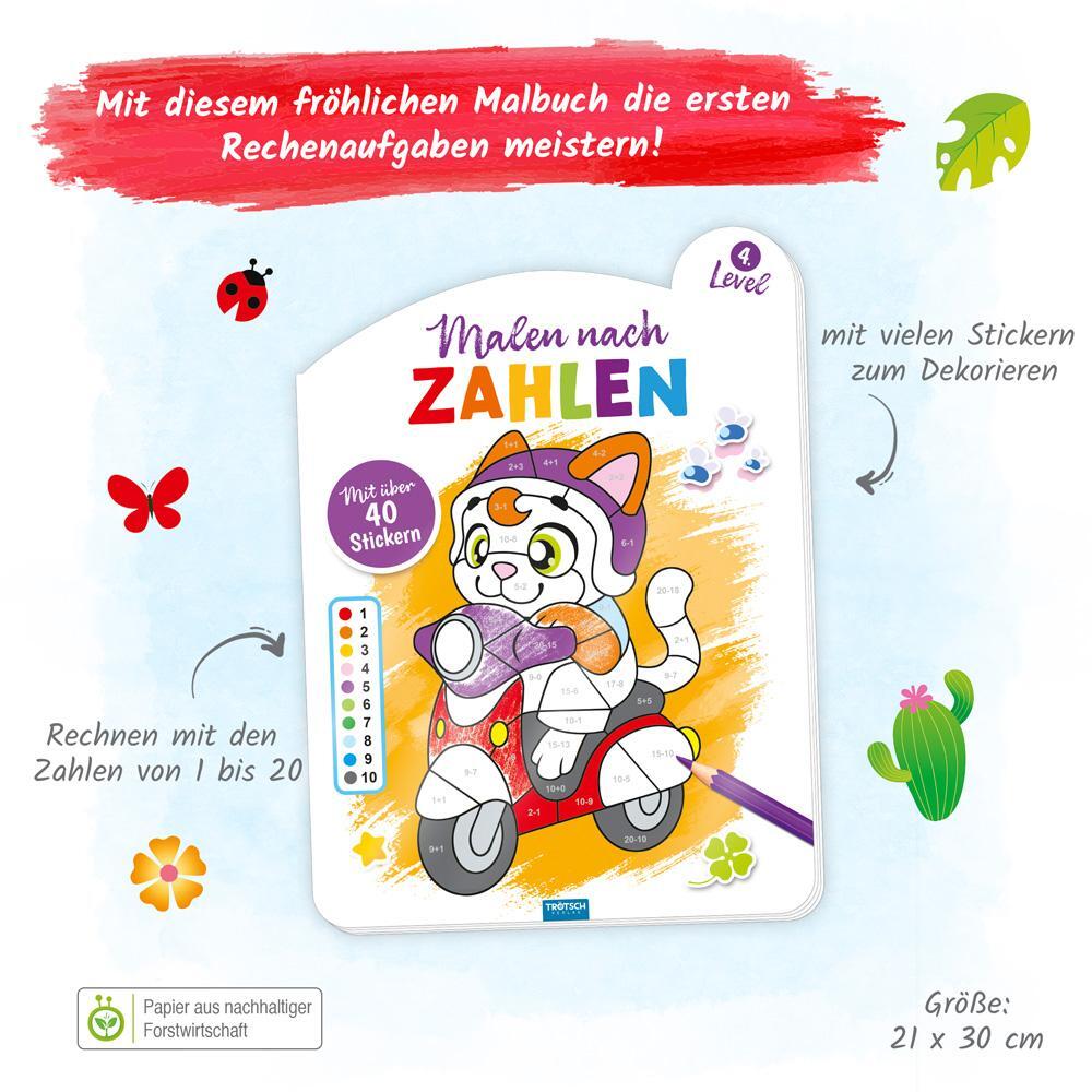 Bild: 9783988023346 | Trötsch Malen nach Zahlen 4. Level Malbuch | KG | Taschenbuch | 16 S.