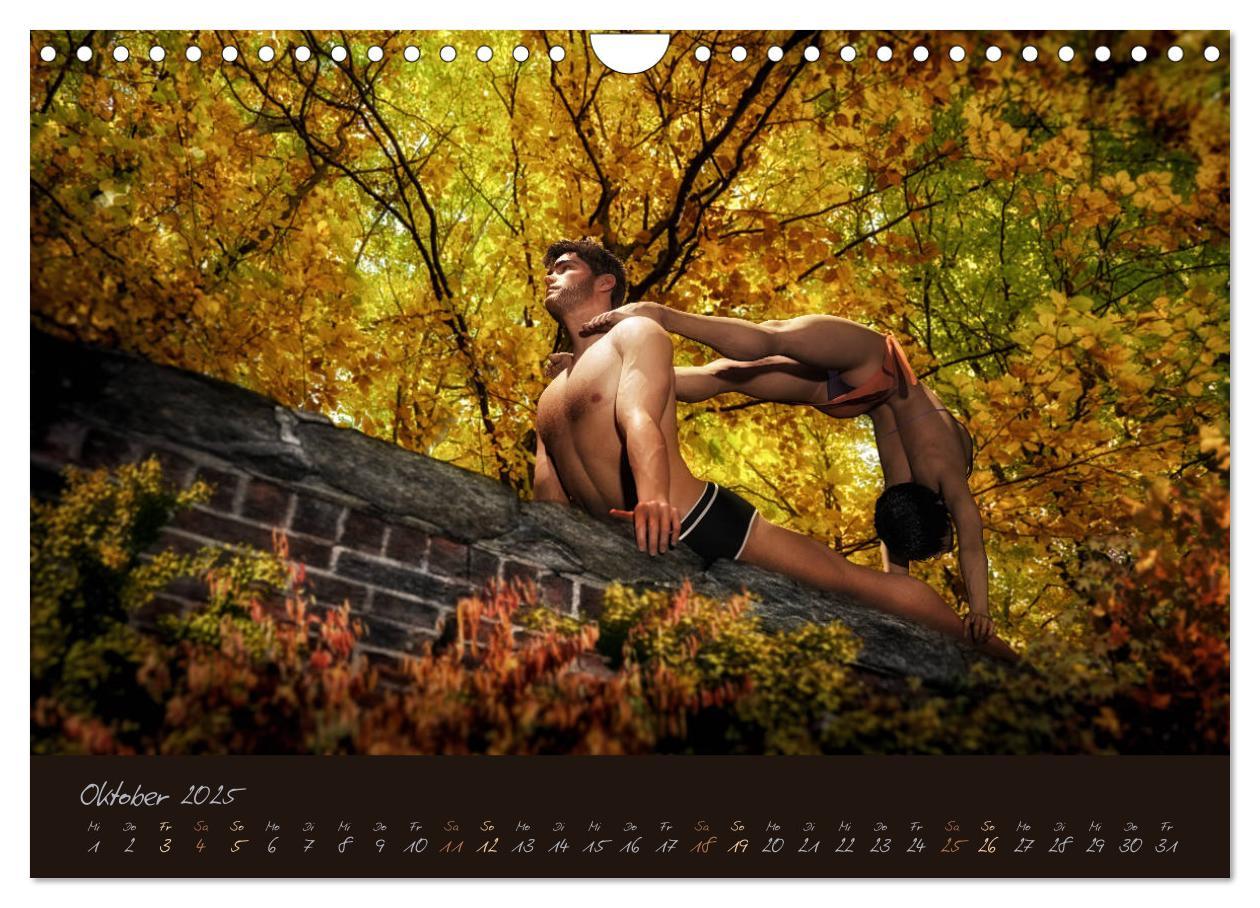 Bild: 9783435242795 | YogaPaare (Wandkalender 2025 DIN A4 quer), CALVENDO Monatskalender