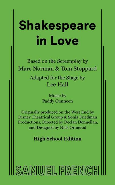 Cover: 9780573707940 | Shakespeare in Love (High School Edition) | Tom Stoppard (u. a.)