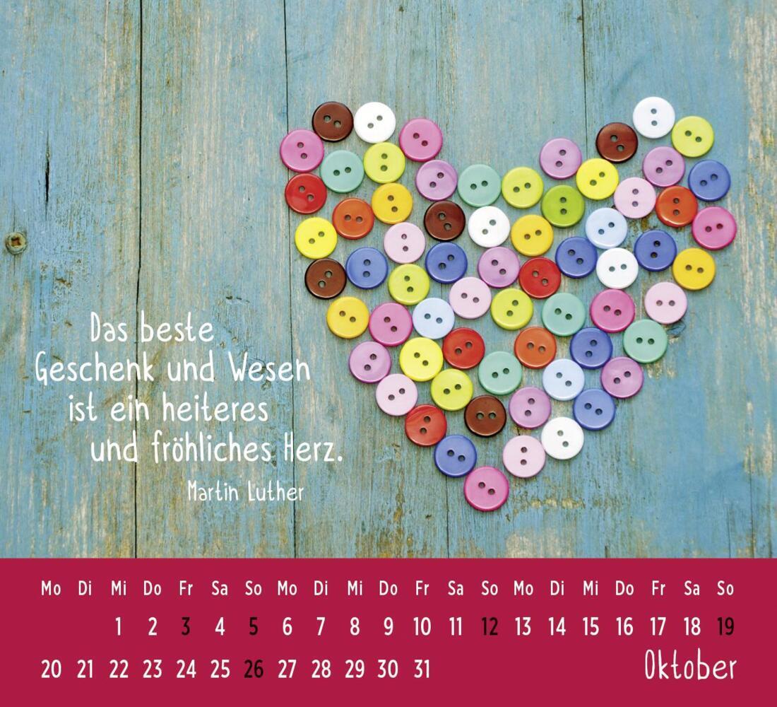 Bild: 4036442012215 | Mini-Kalender 2025: Der kleine Herzenswunschkalender | Groh Verlag