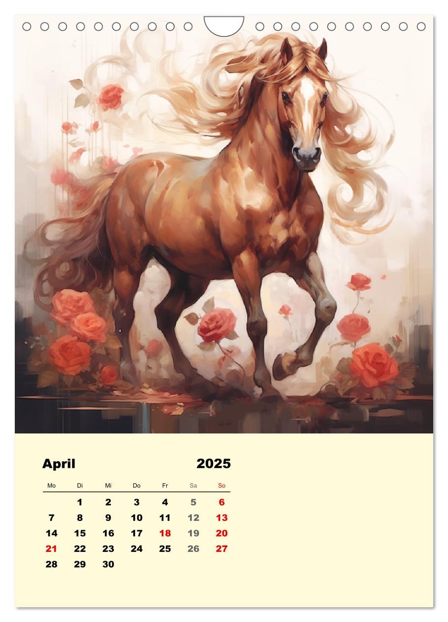 Bild: 9783435867370 | Pferde im romantischen Barockstil (Wandkalender 2025 DIN A4 hoch),...