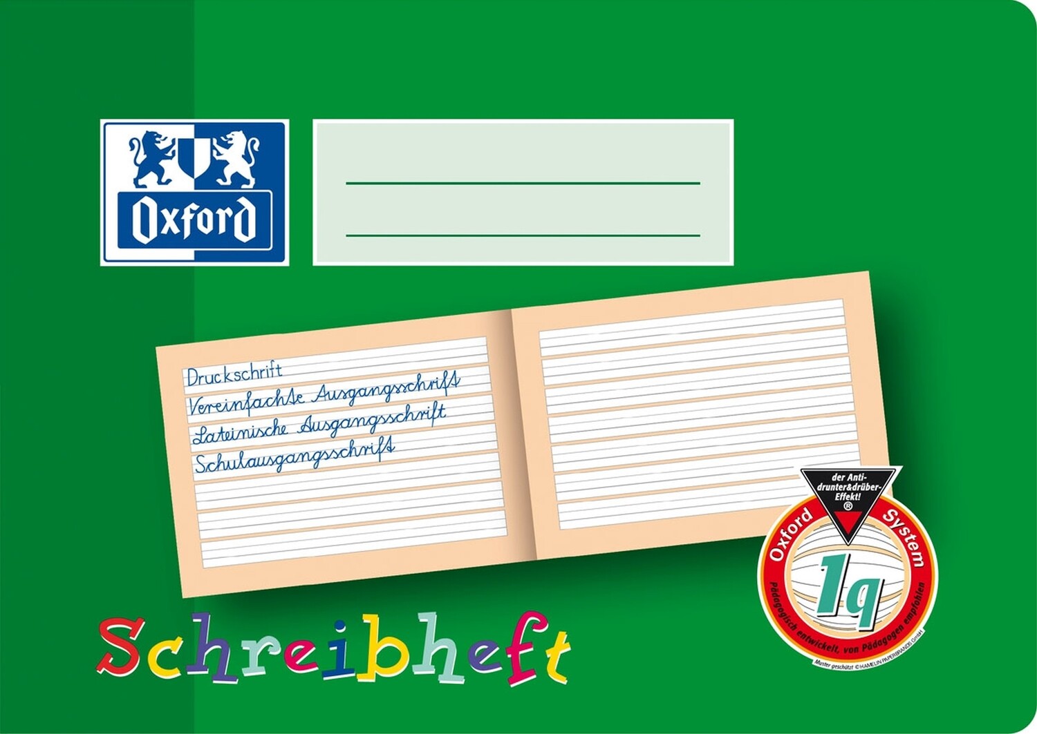 Cover: 4006144582095 | OXFORD Schreibheft A5 quer, 16 Blatt, Lineatur 1q, 90 g/m² | 100050101