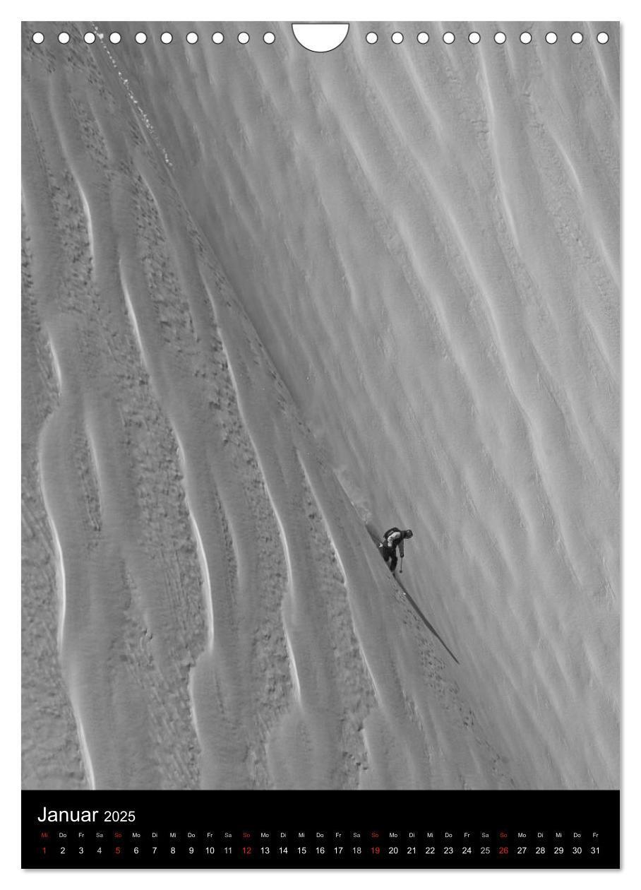 Bild: 9783457084670 | Monochrome Ski (Wandkalender 2025 DIN A4 hoch), CALVENDO...