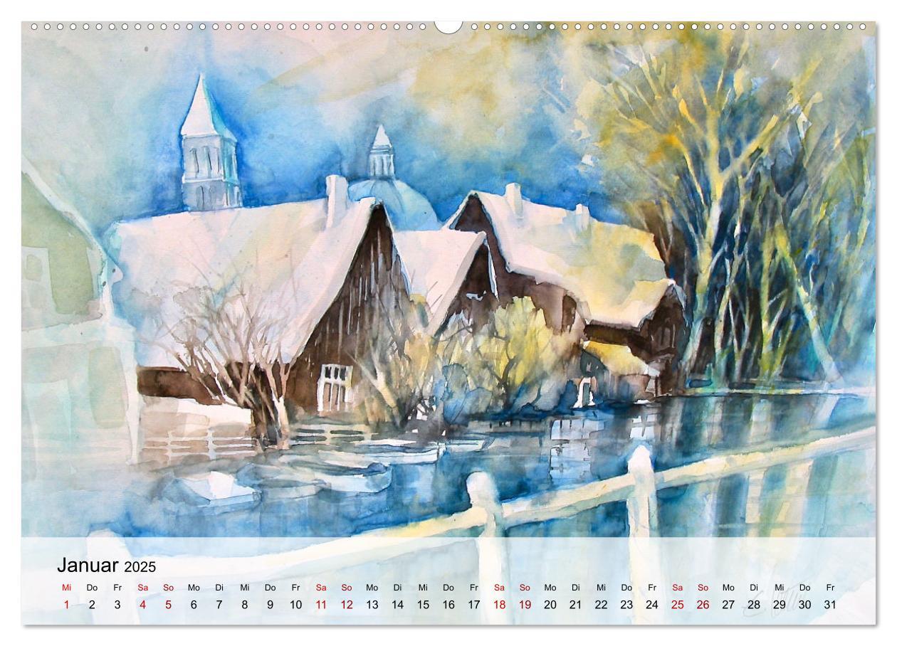 Bild: 9783383840319 | Aquarell auf Reisen - mit Eckard Funck (Wandkalender 2025 DIN A2...