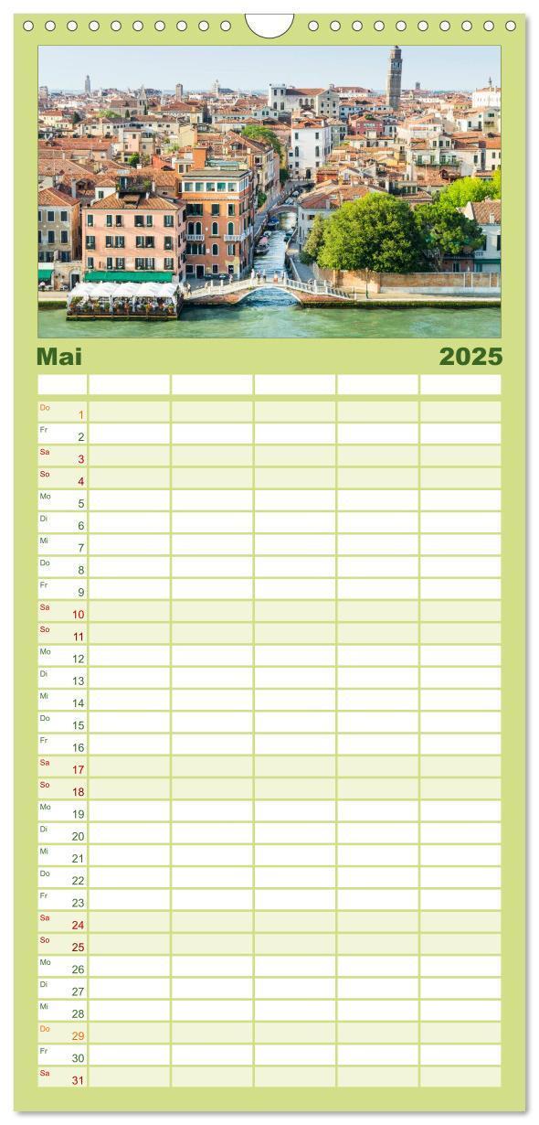 Bild: 9783457120248 | Familienplaner 2025 - Venedig mit 5 Spalten (Wandkalender, 21 x 45...