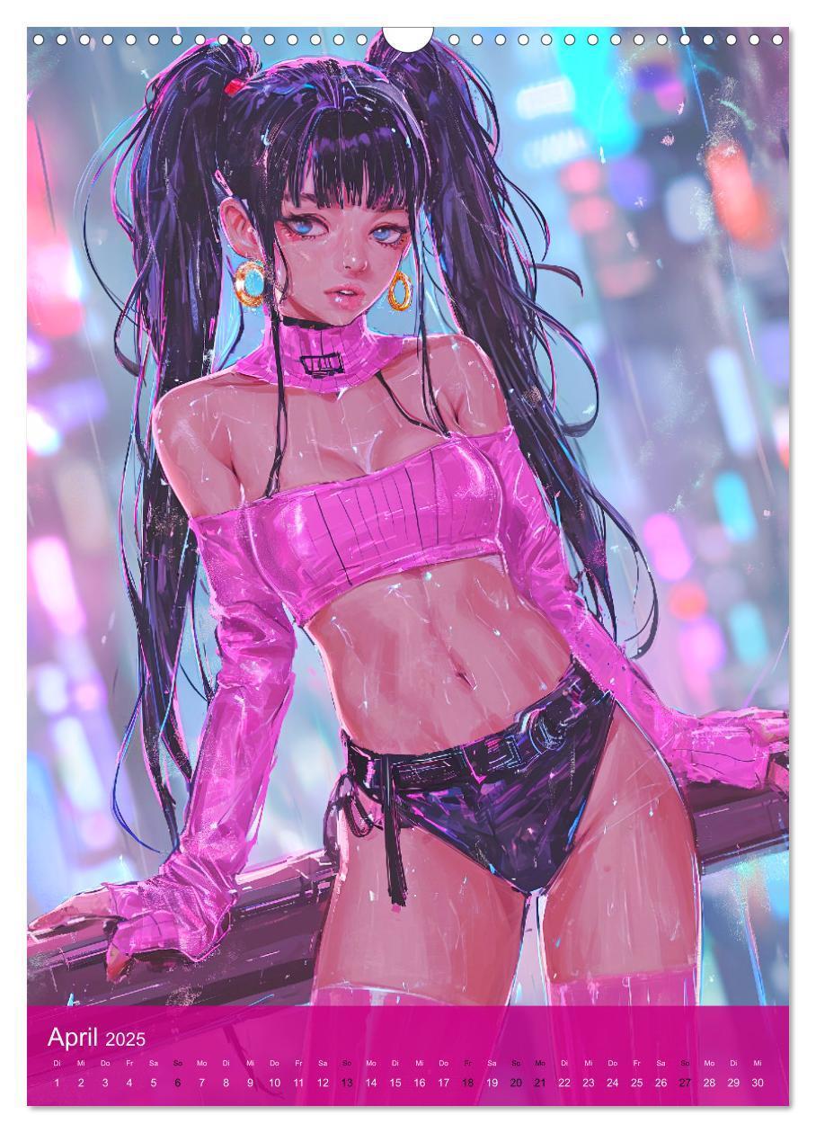 Bild: 9783383812842 | Manga-Comics. Cyberpunk Anime. Science Fiction Girls (Wandkalender...