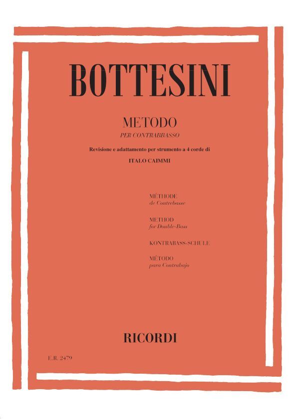 Cover: 9790041824796 | Metodo Per Contrabbasso | Giovanni Bottesini | Partitur | Ricordi