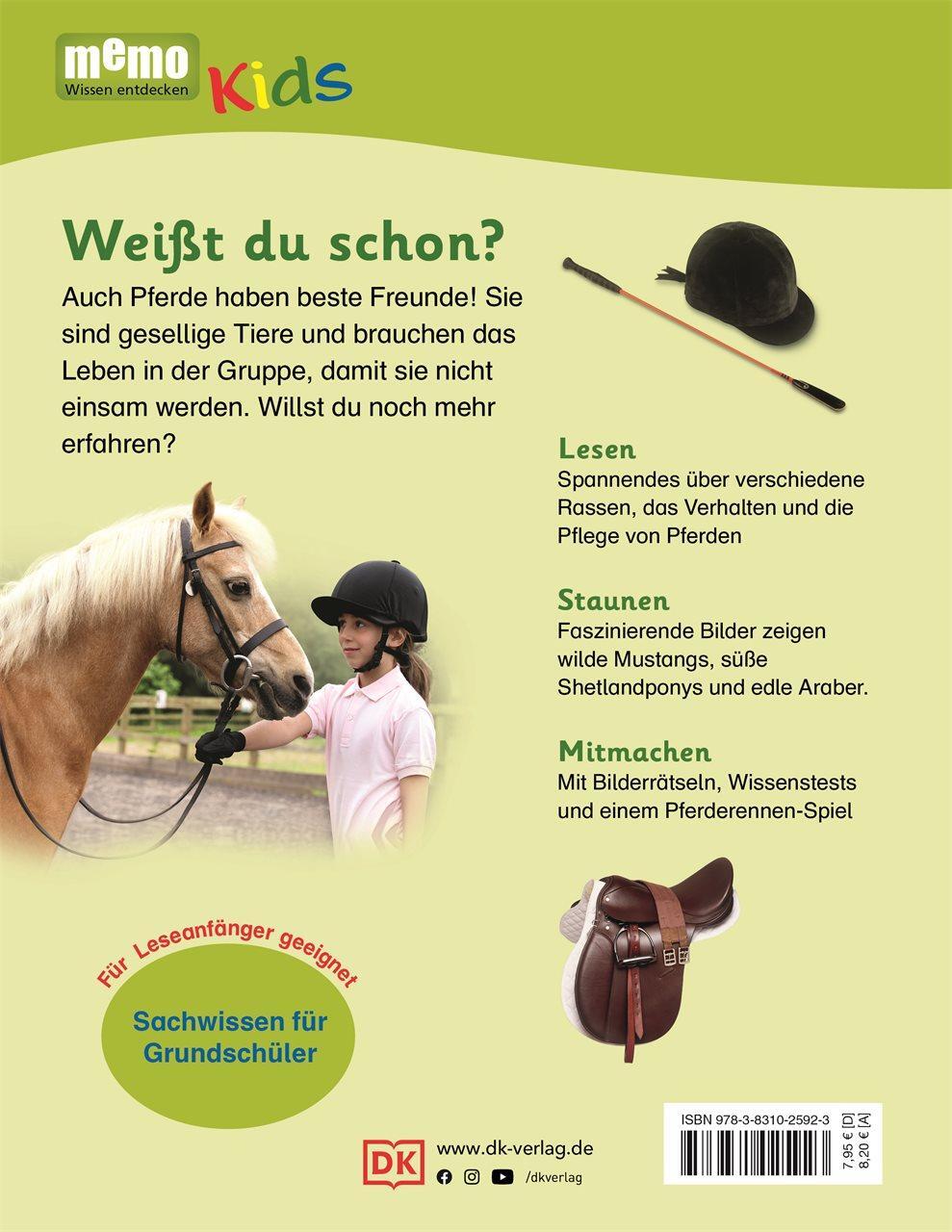 Rückseite: 9783831025923 | memo Kids. Pferde und Ponys | Buch | memo Kids | 56 S. | Deutsch