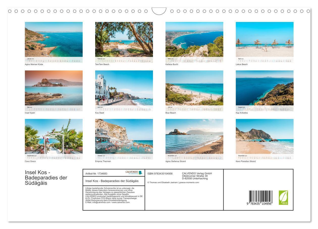 Bild: 9783435104956 | Insel Kos - Badeparadies der Südägäis (Wandkalender 2025 DIN A3...