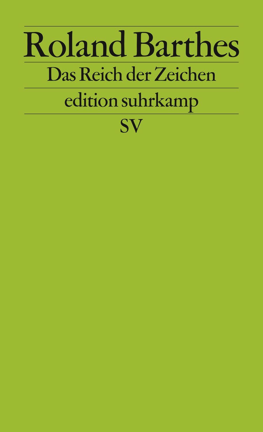 Cover: 9783518110775 | Das Reich der Zeichen | Roland Barthes | Taschenbuch | 168 S. | 2012