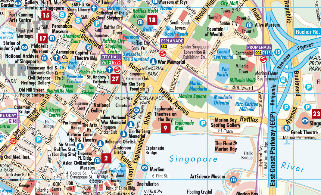 Bild: 9783866091467 | Borch Map Singapore / Singapur | (Land-)Karte | 2 S. | Deutsch | 2010