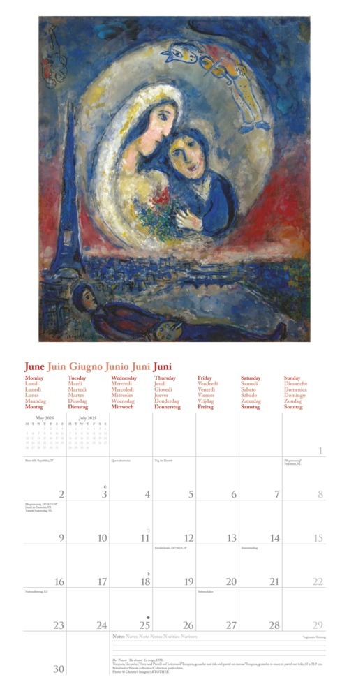 Bild: 4002725994103 | N NEUMANNVERLAGE - Marc Chagall 2025 Broschürenkalender, 30x30cm,...