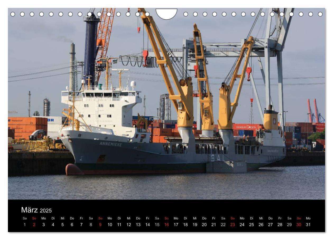 Bild: 9783435693740 | Schiffe auf der Elbe (Wandkalender 2025 DIN A4 quer), CALVENDO...